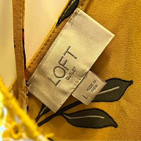 LOFT Yellow Tie Front Backless Tank Top - Picture 6 of 6